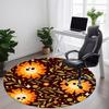 1pc Day of the Dead Floral Office Round Area Rug, Mat Suitable For Office, Under Office Chairs Bedroom Living Room Home Decor, Room Deco