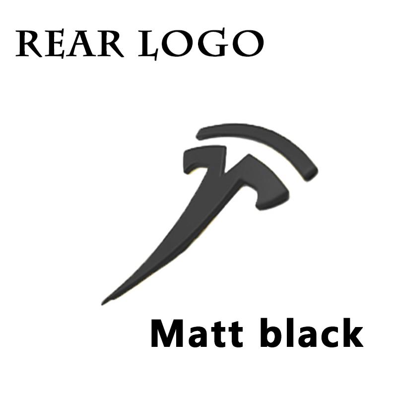 For Tesla Model 3 Model Y Car Logo Badge Car Front Grille Rear Trunk Emblem Head Front Rear Boot Tailgate Sticker Auto Accessory