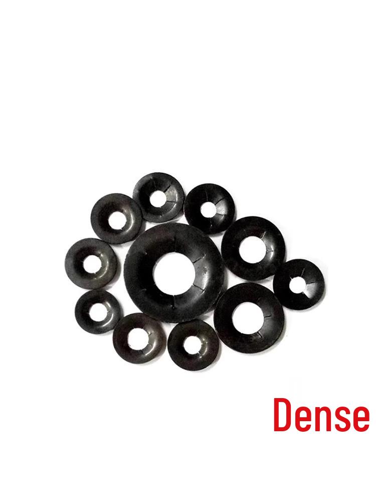 Plum Blossom Shaft Retaining Ring - 65 Manganese Steel & 304 Stainless Steel, Blackened, M3-M12 Clamp
