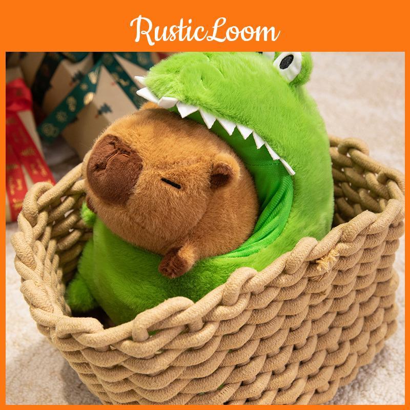 Capybara Crocodile In Suit Plush Doll Soft Stuffed Toy With Pp Cotton Filling