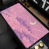 Cartoon Crescent Moon Cloud Desk Mat Waterproof Nonslip Extended Mouse Pad