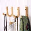 1/4pcs Wood J-shaped Hook Keys Clothes Bag Hanger Hook Wall Robe Coat Towel Storage Hook Kitchen Bathroom Organizer Accessories