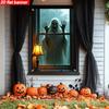 2D Halloween Ghost Skeleton Window Banner, Scary Party Door Decoration