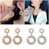 Elegant Hollow Circle Rhinestones Earrings Comfort Wear Day to Night Versatile Jewelry
