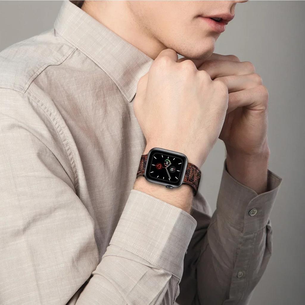 Luxury Watch Bands Compatible With Apple Watch Band 38mm 40mm 41mm 42mm 44mm 45mm, Designer Retro Leather Band Strap Classic Ban