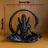 1 Piece of Black Alien Figurine in Meditation, 3D Printed with Creative Design to Create a Personalized Atmosphere, 