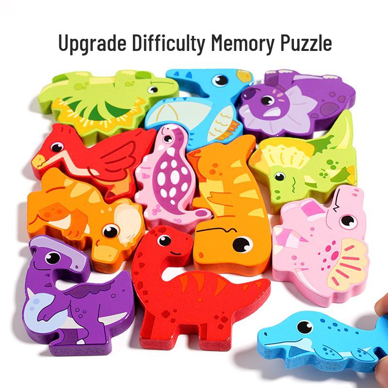 3D Building Blocks Puzzle: Animals, Dinosaurs, Transport & Food - Creative Early Education Toys for Kids