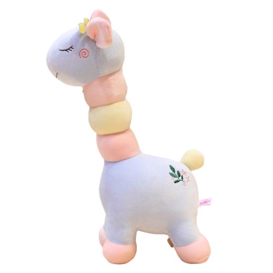 

Милая красочная плюшевая игрушка-жираф, мягкая пушистая ПП, хлопковая плюшевая игрушка, детская комфортная кукла, украшение для дома, подарок на день рождения подруге M синий