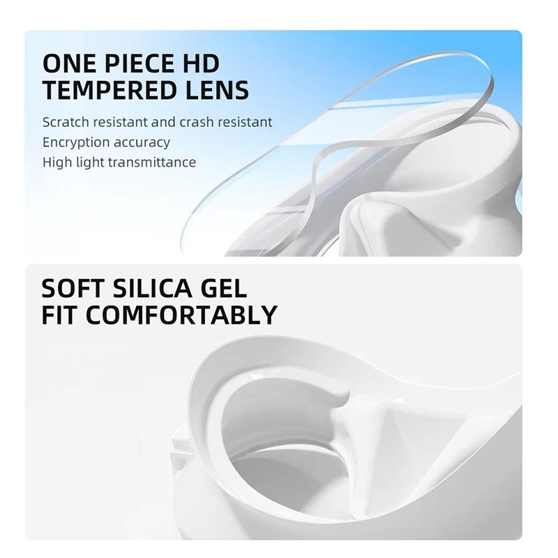 NEW Tempered Glass Freediving Mask Snorkeling Set Foldable Snorkel Diving Mask All-Inclusive Silicone