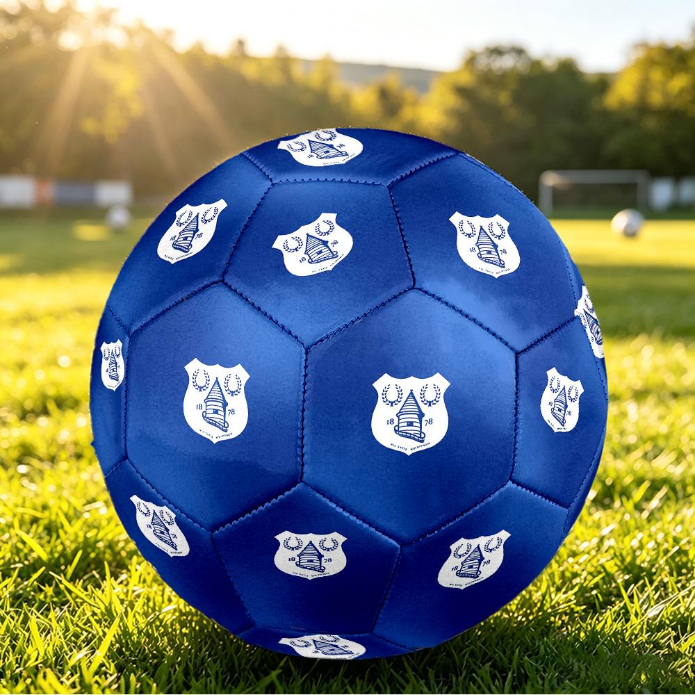 Balón de Fútbol Estampado del Everton Talla 5, Balón de Fútbol Antideslizante para Partido de Adultos, Souvenir para Aficionados al Fútbol