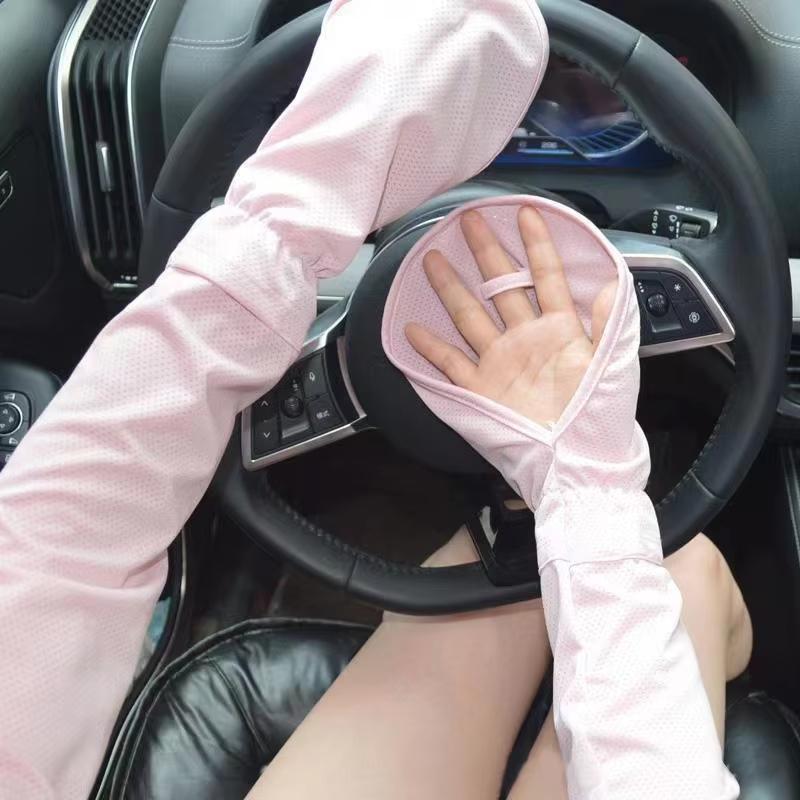 1 Pair Of Loose Sports Sun Protection Gradient Ice Sleeves, Summer Outdoor Uv Protection Loose Sleeves Cycling Arm Sleeve