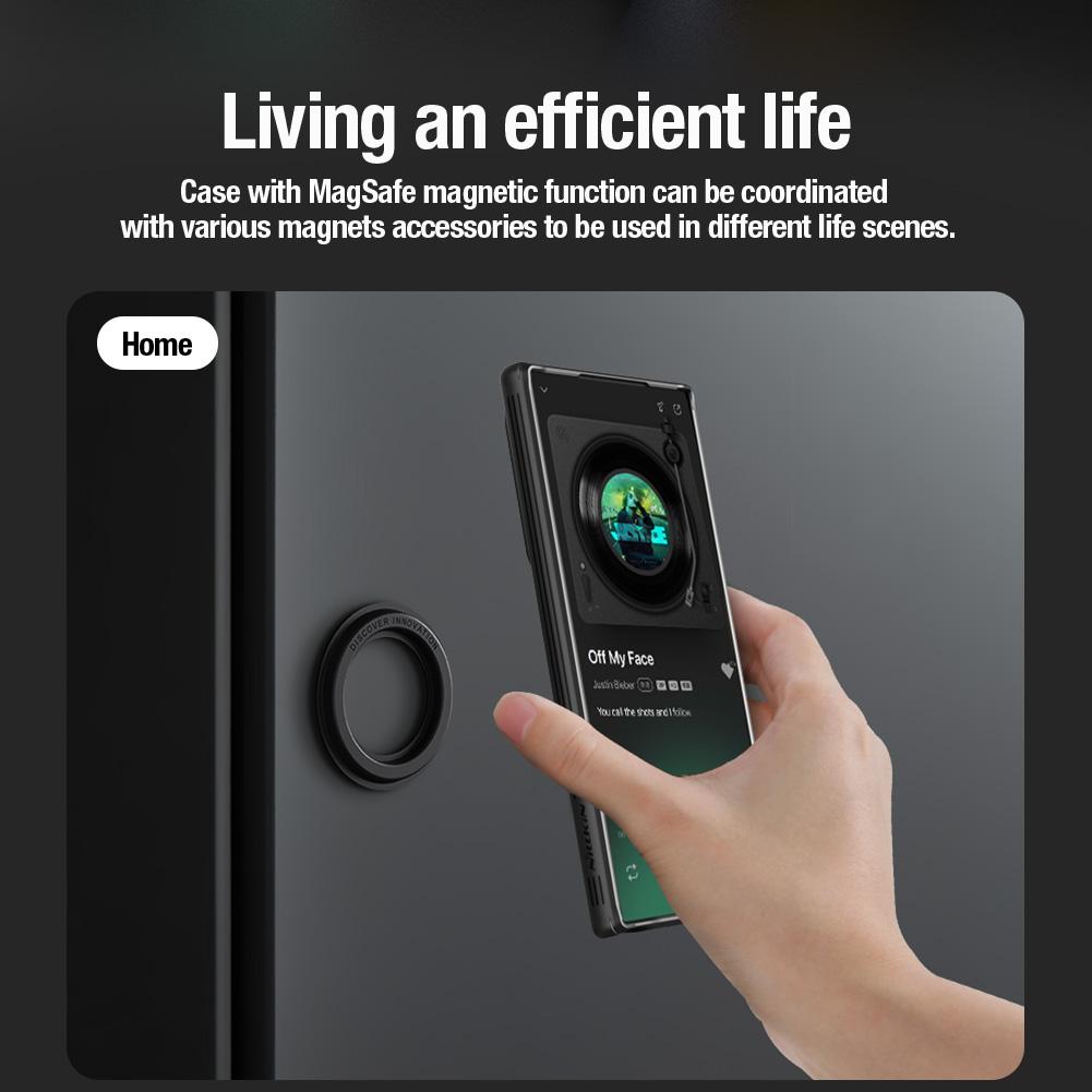 Nillkin pour Samsung Galaxy S24 Ultra coque de téléphone CamShield Pro étui magnétique Protection de l'appareil photo couverture coulissante