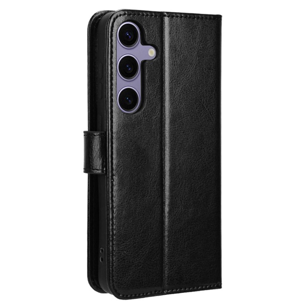 For Samsung Galaxy S25 Case Crazy Horse Texture PU Leather Phone Wallet Cover