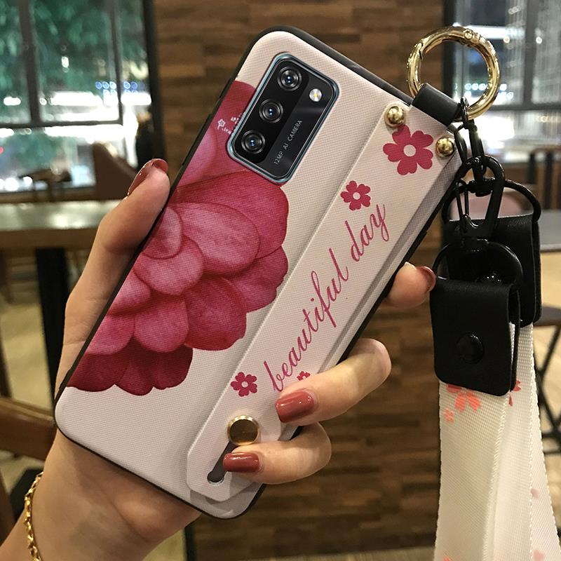 Durable Dirt-resistant Phone Case For Blackview A100 Waterproof Wristband Protective Fashion Design Phone Holder Ring