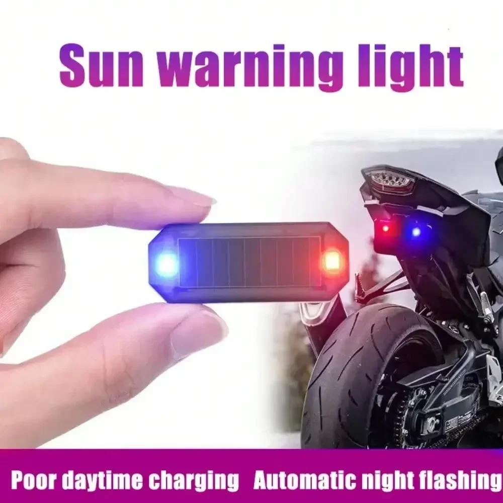 BLALION-Car Solar LED Warning Light, Night Ride for Electric Vehicle to Motorcycle, Bicycle Rear Light, Anti-Rear Strobe