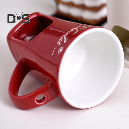 Schokoladenfondue-Becher, 130 ml, Keramik-Schokoladenfondue-Kaffeetasse mit Gabeln, Schmelzbecher für Schokolade, Käse, Butter, leicht zu reinigen, vielseitiger Schmelzbecher