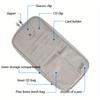 1-Piece Multifunctional Car Sun Visor Storage Bag With Zipper, Used For Storing Cards, Driver's License