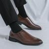 Leather Shoes Man Casual Loafers Luxury Design Slip on Male Dress Shoes Leisure Style Big Size Good Wear-resistant Sole