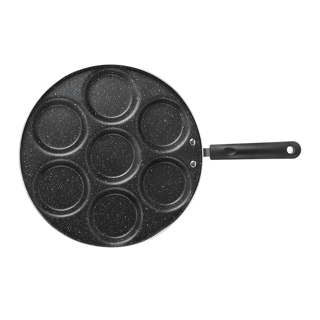 7 Holes Frying Pan Non Stick Fried Eggs Cooking Pan Burger Mold Household Kitchen Cookware