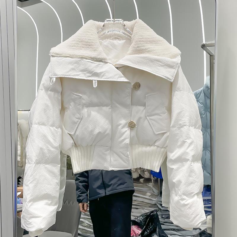 Down Cotton-padded Clothes Women's Winter Short Loose Coat Warm Thickened Cotton-padded Clothes Retro Small Cotton-padded Jacket