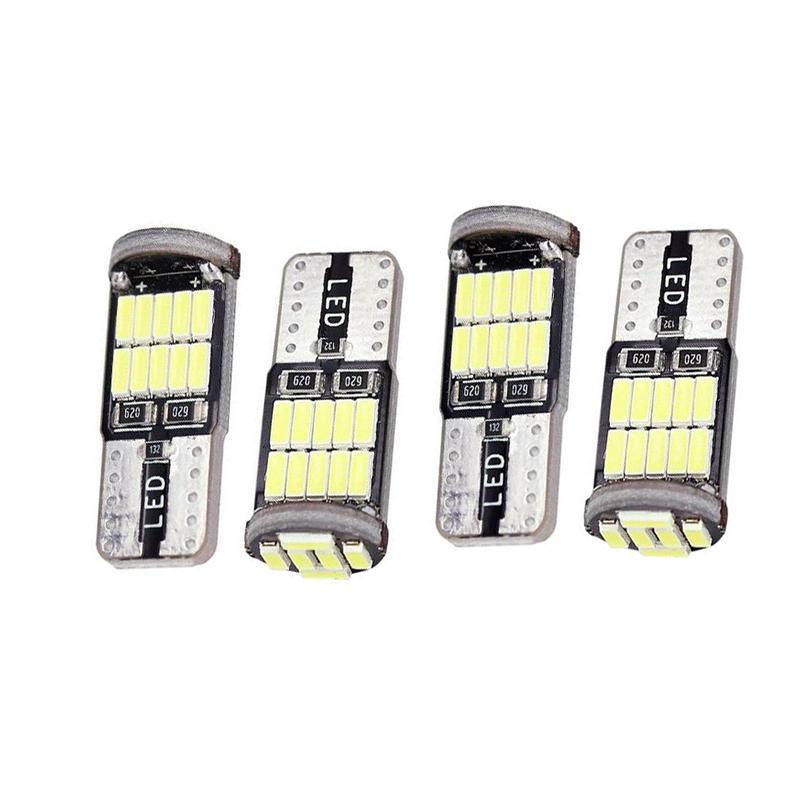 

2/4/10 шт. W5W T10 светодиодные лампы Canbus 4014 26 Smd 6000K 168 194 без ошибок освещение салона автомобиля купол номерного знака супер яркий автоматический свет сигнальная лампа 4Pcs белый