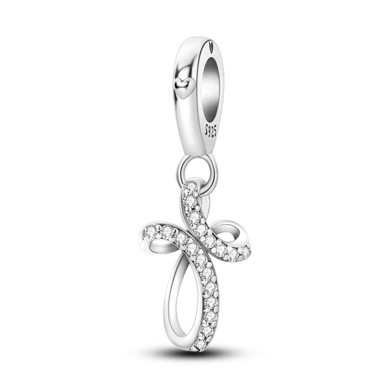 Classic Copper Holy Angel Cross Charms Beads Pendants For Women Fit Qikaola Original Bracelets Diy Jewelry Gift