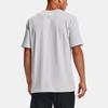 Under Armour Gradient Logo Solid Color Printed Running Fitness Training Loose Breathable Sports Casual Crew Neck T-Shirt Men Tops Gray 1329582-015