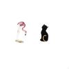 Flamingo Cat Resin Statue Bird Animal Sculpture Modern Art Home Decor Garden Figurine with Metal