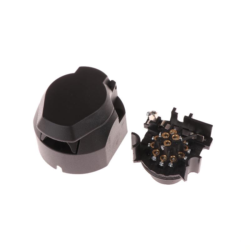 13Pin 12V Euro Round Trailer Caravans Socket Electrical Connector Adapter Towing Socket Plug Car Accessories
