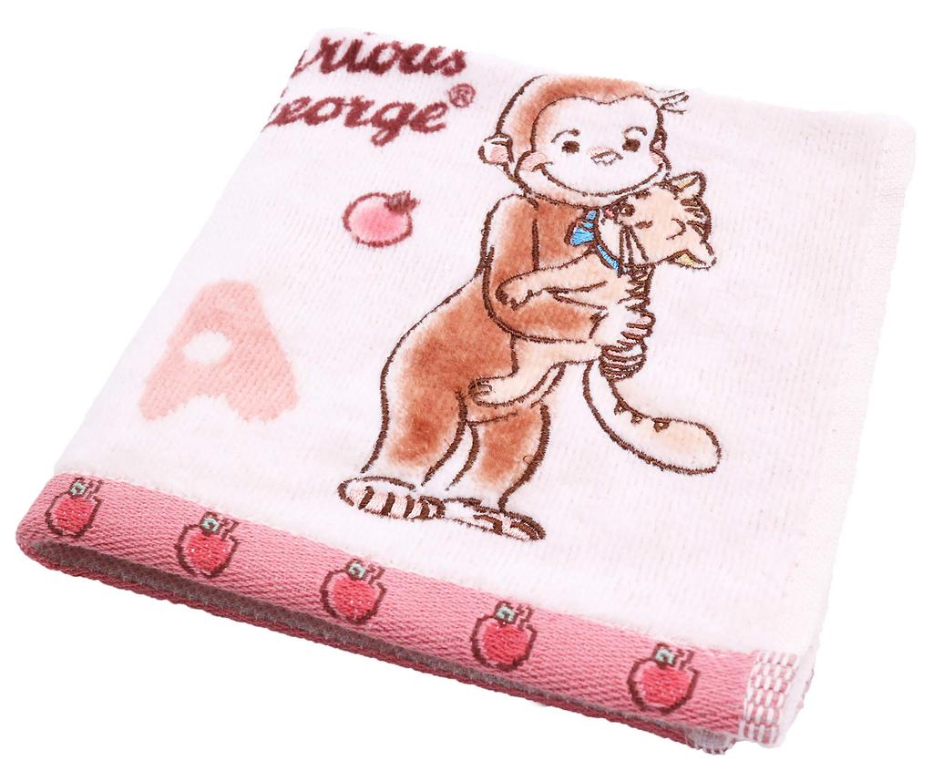 Marushin Hand Curious Character Nakayoshi 2 Sizes 4765009300 Towel, George, Handkerchief, George, Cotton, Available,