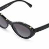 CHANEL temple logo cat eye sunglasses same style for men and women, couple style, black