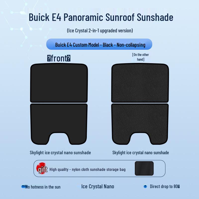 Buick 23 Model E4 Sunroof Ice Crystal Sunshade - Heat & Sun Protection, Privacy Blocker. Buick 23 Model E4