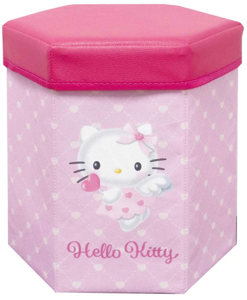 iPlanning Sanrio Characters Folding Storage Stool, Hello Kitty, W300 x H300 x D260mm, K2951A