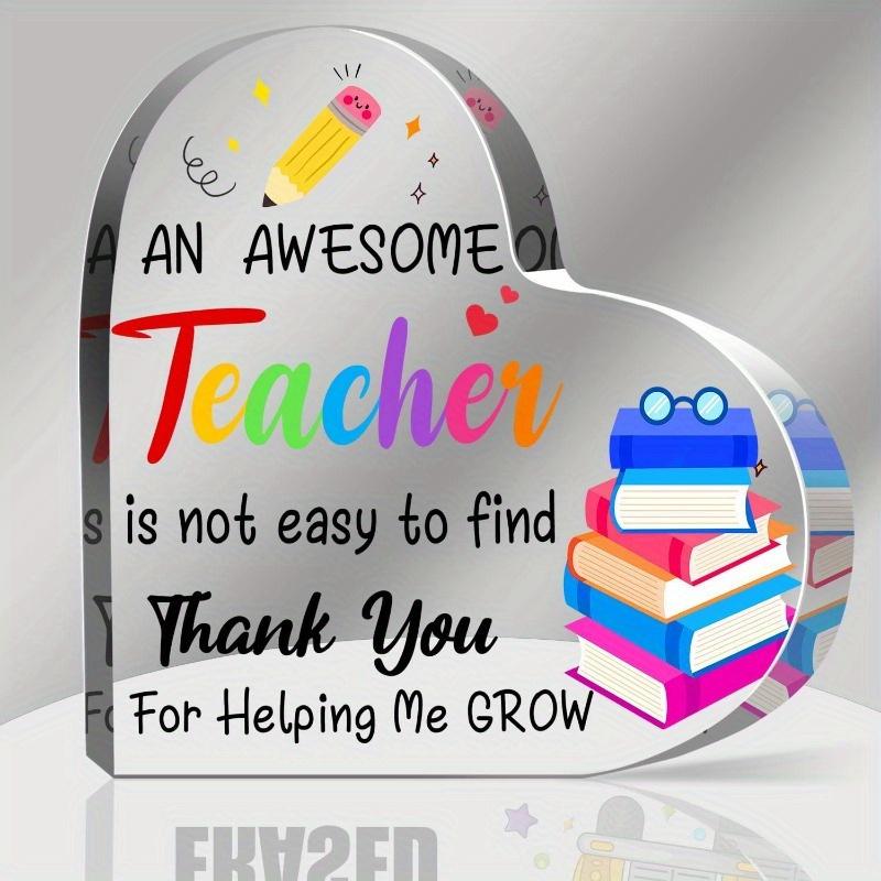 

Памятный подарок для учителя: Акриловая табличка «Потрясающий учитель». Для женщин/мужчин/репетиторов (День/Неделя/День рождения). чистый