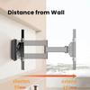New  Full Motion TV Wall Mount for 40-80 Inch TVs, Hold up to 121lbs, Max VESA 600x400mm, Swivel Tilt Dual Arm Easy Assembly