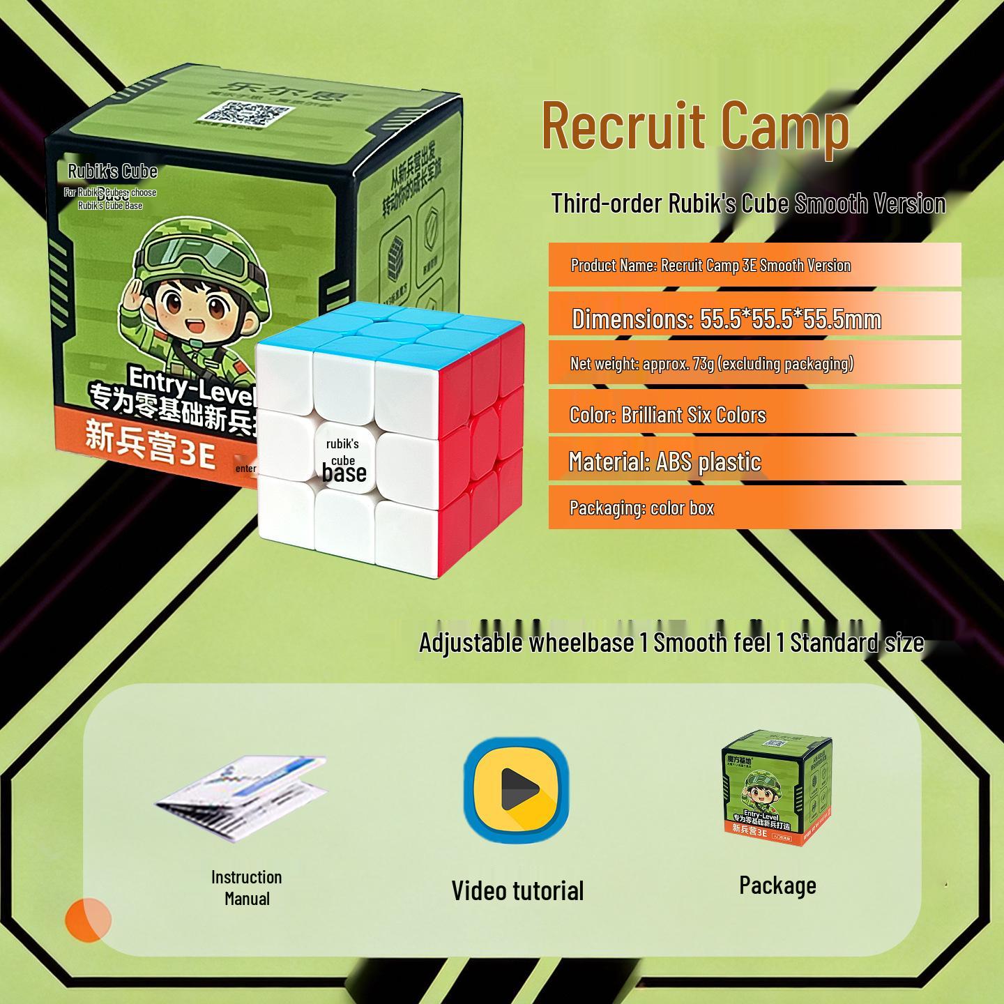 

Boot Camp 3E Third-Order Rubik s Cube for Kids - Educational Toy for Beginners