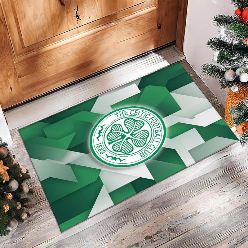 Tappeto Morbido Antiscivolo per Interni con Motivo Calcio Celtic FC, Tappetino Decorativo Sportivo per Camera da Letto