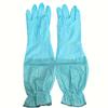 1Pair of Extended Velvet Thermal Household Cleaning Gloves, Waterproof Kitchen Dishwashing Gloves