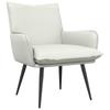 Armchair White Faux Leather