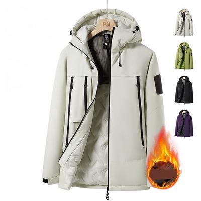 Warm Assault Suit, Men's Hooded Cotton Jacket, Windproof, Waterproof, Thickened Mountaineering Suit