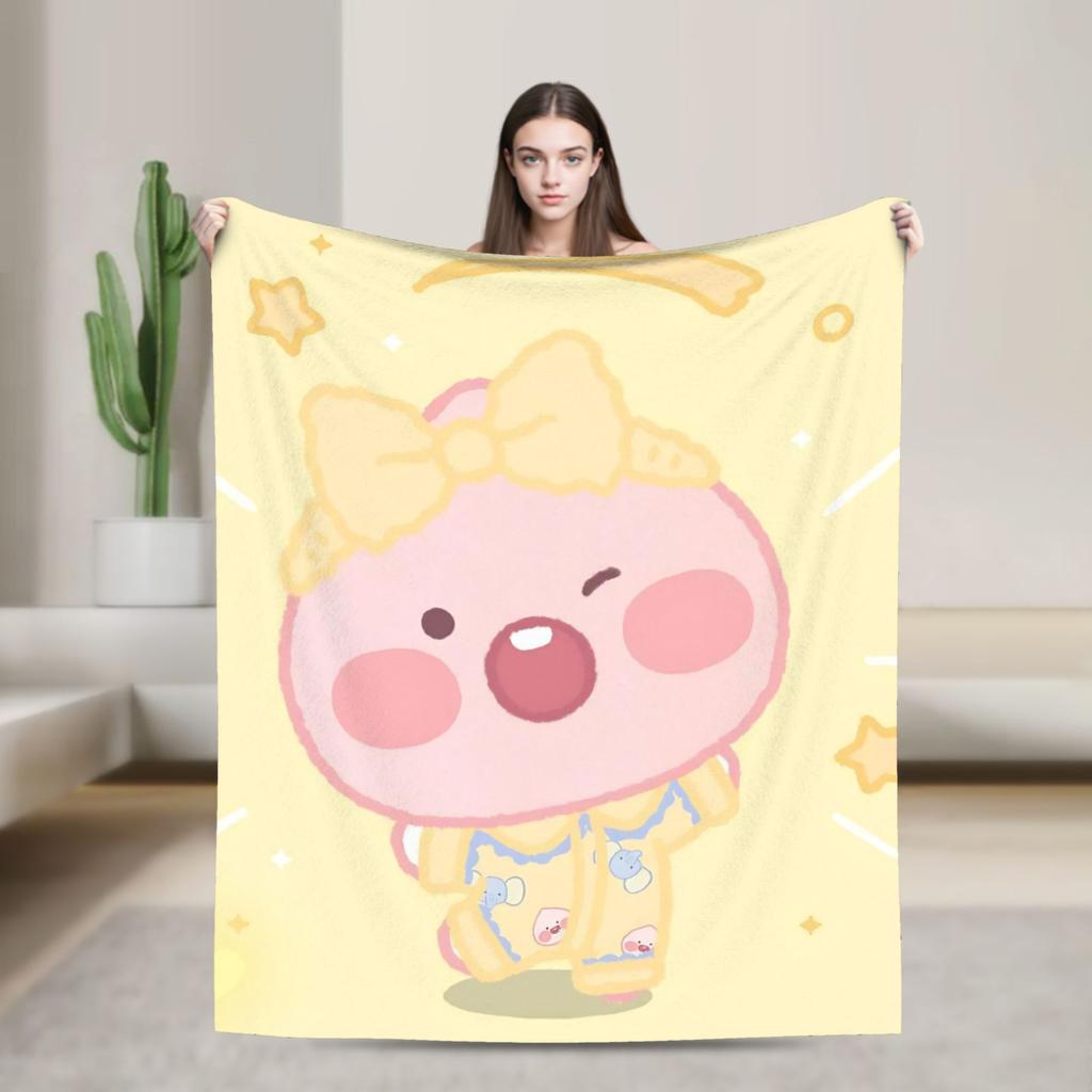 K-Kakaos F-Friends Ryan Blanket Super Soft Fashion Plush Bedding Throws For Outdoor Travel Office Flannel Bedspread Bed Cover