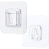 Set of 5 Wall Adhesive Hooks, Transparent Double-Sided Tape, Uneven, 1 Pair, Strong Sticker Set, TV, Air Conditioner, Storage, Wall, No Drilling,