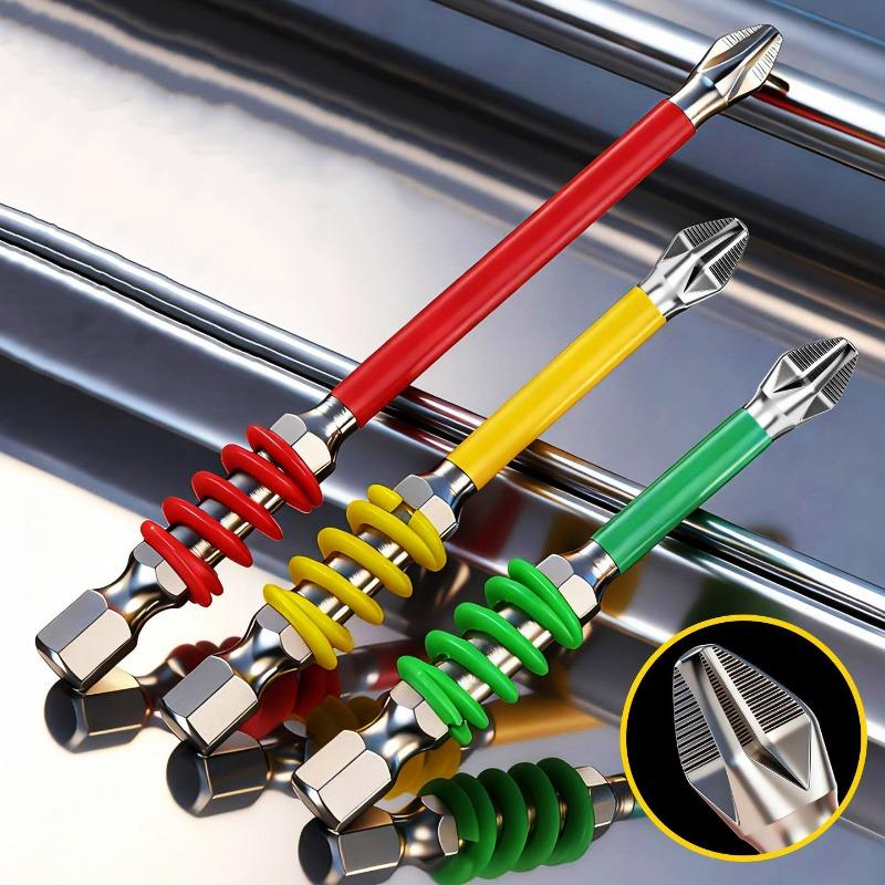 65/70/90mm Magnetic Spring Screwdriver Drill Bits DIY Woodworking Electric Repair Tool Anti-slip Hex Shank Drill Head