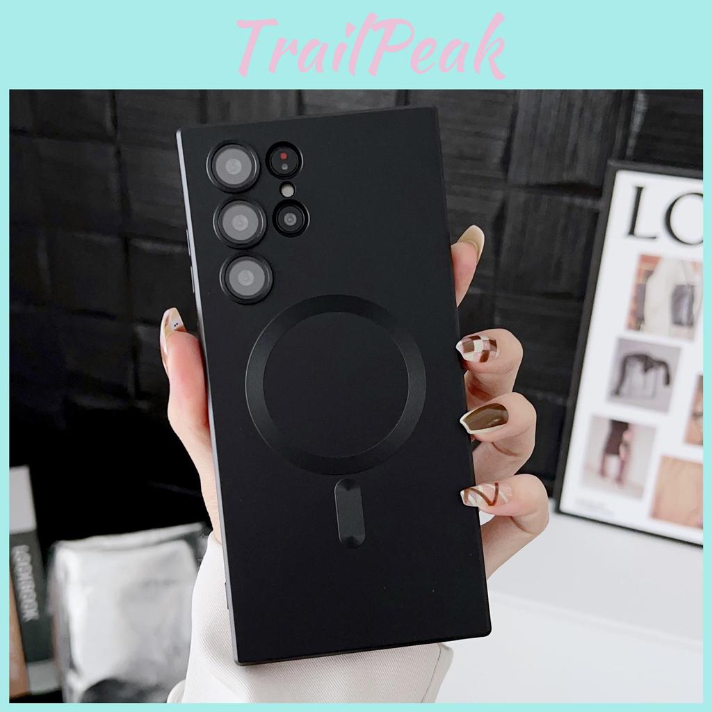 Pro Samsung S21 Ultra Magnetický měkký kryt s matným povrchem a odolností proti nárazu pro elegantní ochranu