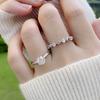 3mm Full Moissanite Row Ring for Women   Copper18K Gold Plated Stackable Ring Engagement Wedding Bands Jewelry Gift