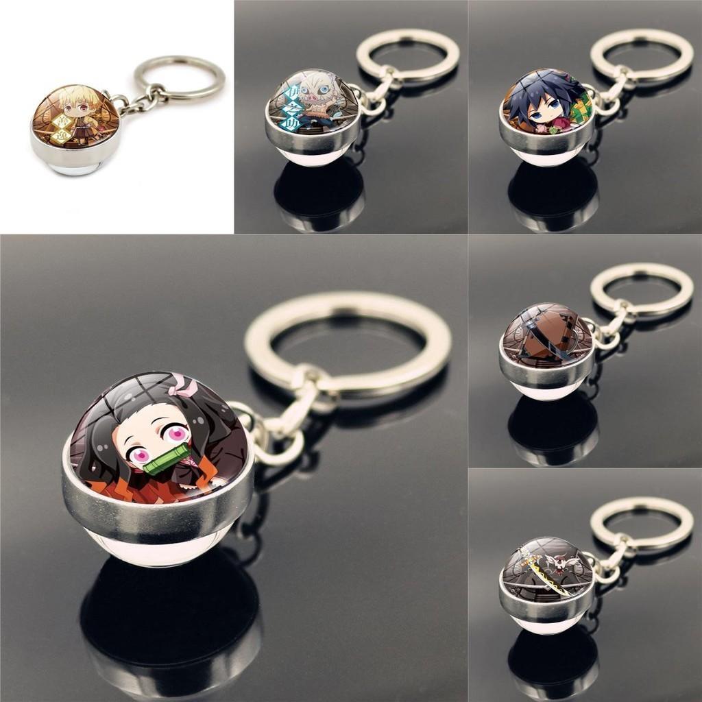 Stylowe akcesoria breloczki Demon Slayer dla fanów nowoczesny minimalistyczny design