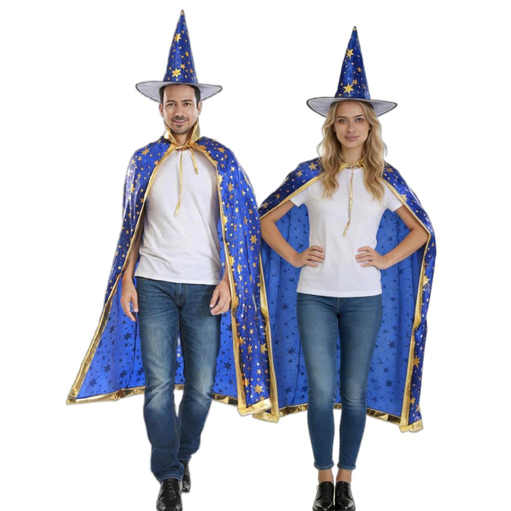 Adult Decoration Supplies Performance Costume Cloak Hat Witch Costume Robe
