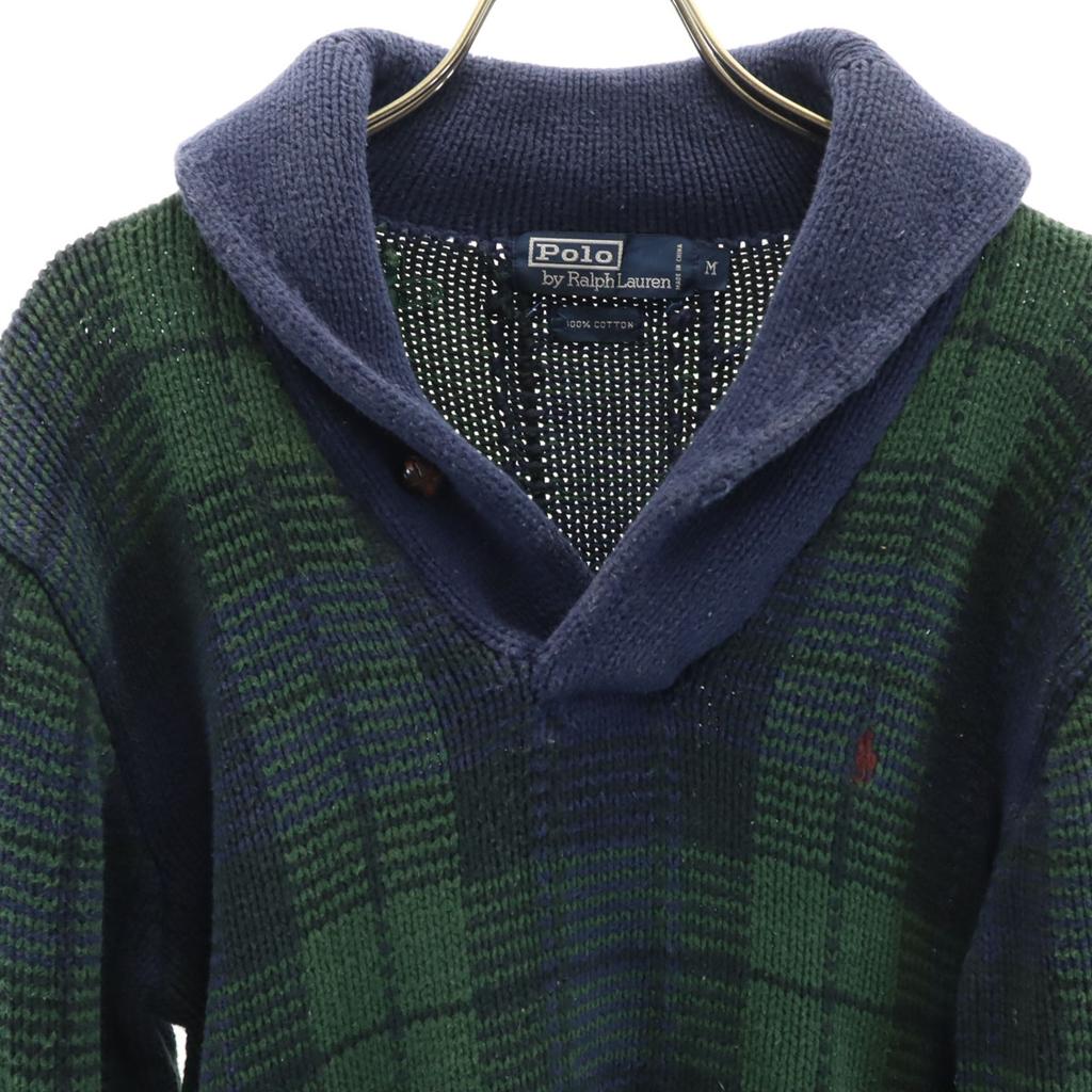 Polo by Ralph Lauren Long sleeve knit Polo shirt M Navy system Men's Used