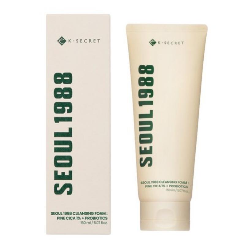 K-SECRET Seoul 1988 Cleansing Foam: Pine Cica 1% + Probiotics 150ml