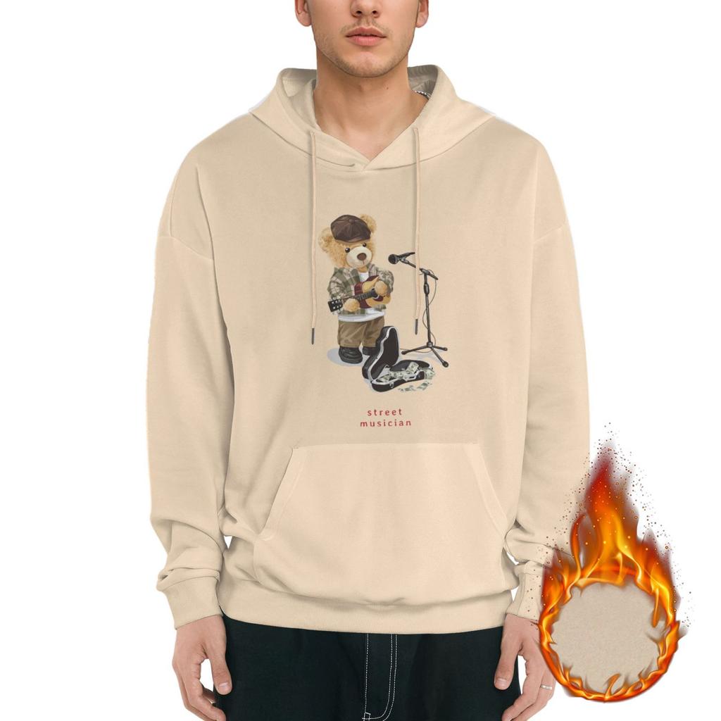 1 Pack Men’s Cozy Soft Hoodie Warm Fleece Lined Pullover Comfortable Hooded Sweatshirt Winter Streetwear M-3XL